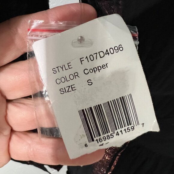 Adelyn Rae Dark Romantic Festival Chic Striped Long Sleeve Tiered Midi Dress S - Picture 12 of 12